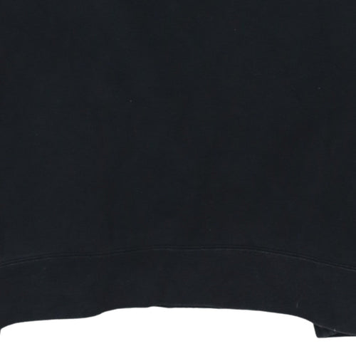 Adidas Women Black Long Sleeve Sweatshirt UK 18 Crew Neck Pullover