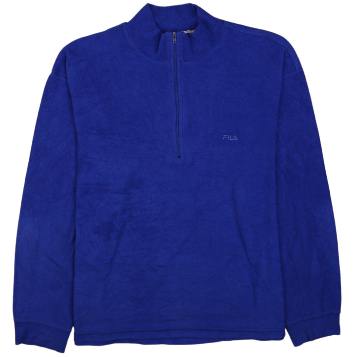 FILA Men's Blue Fleece 1/2 Zip Pullover Sweatshirt Size L