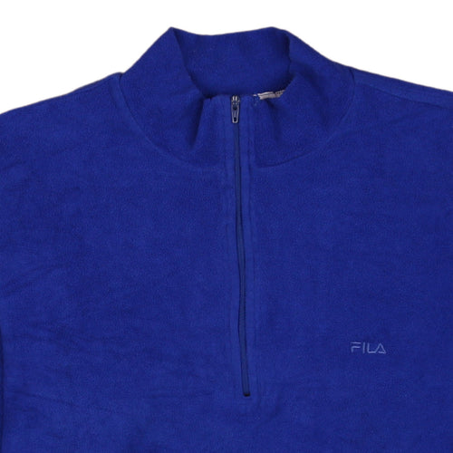 FILA Men's Blue Fleece 1/2 Zip Pullover Sweatshirt Size L
