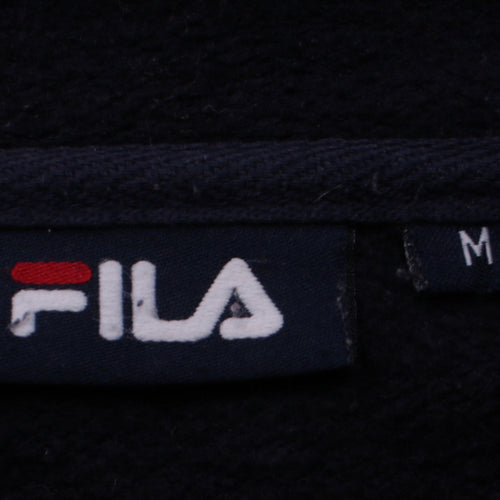FILA Men's Blue Red Full Zip Hoodie Size M Logo Sportswear