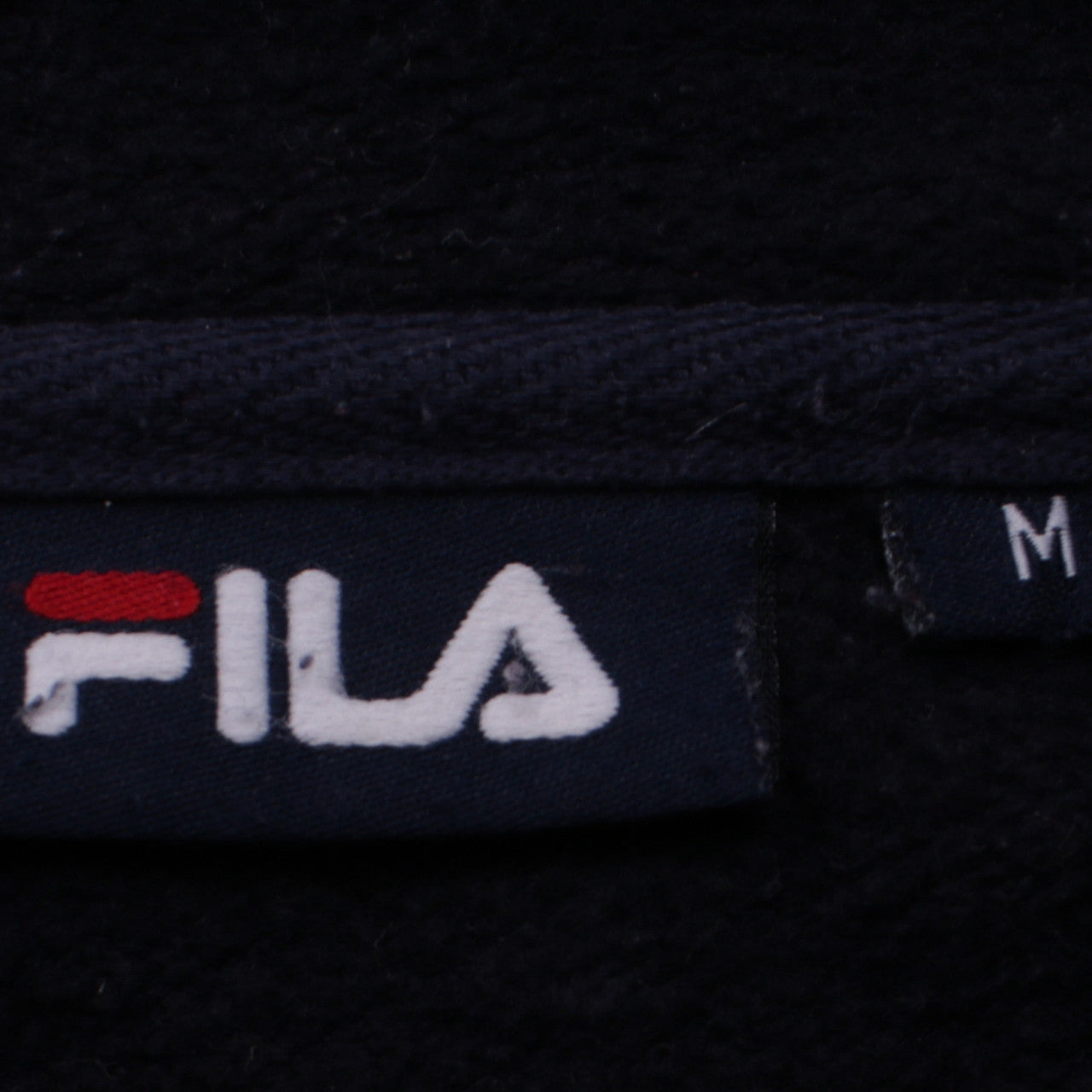 FILA Men's Blue Red Full Zip Hoodie Size M Logo Sportswear