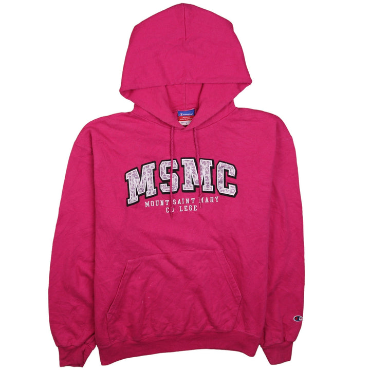 Champion Womens Pink MSMC Pullover Hoodie Size L Cotton Blend