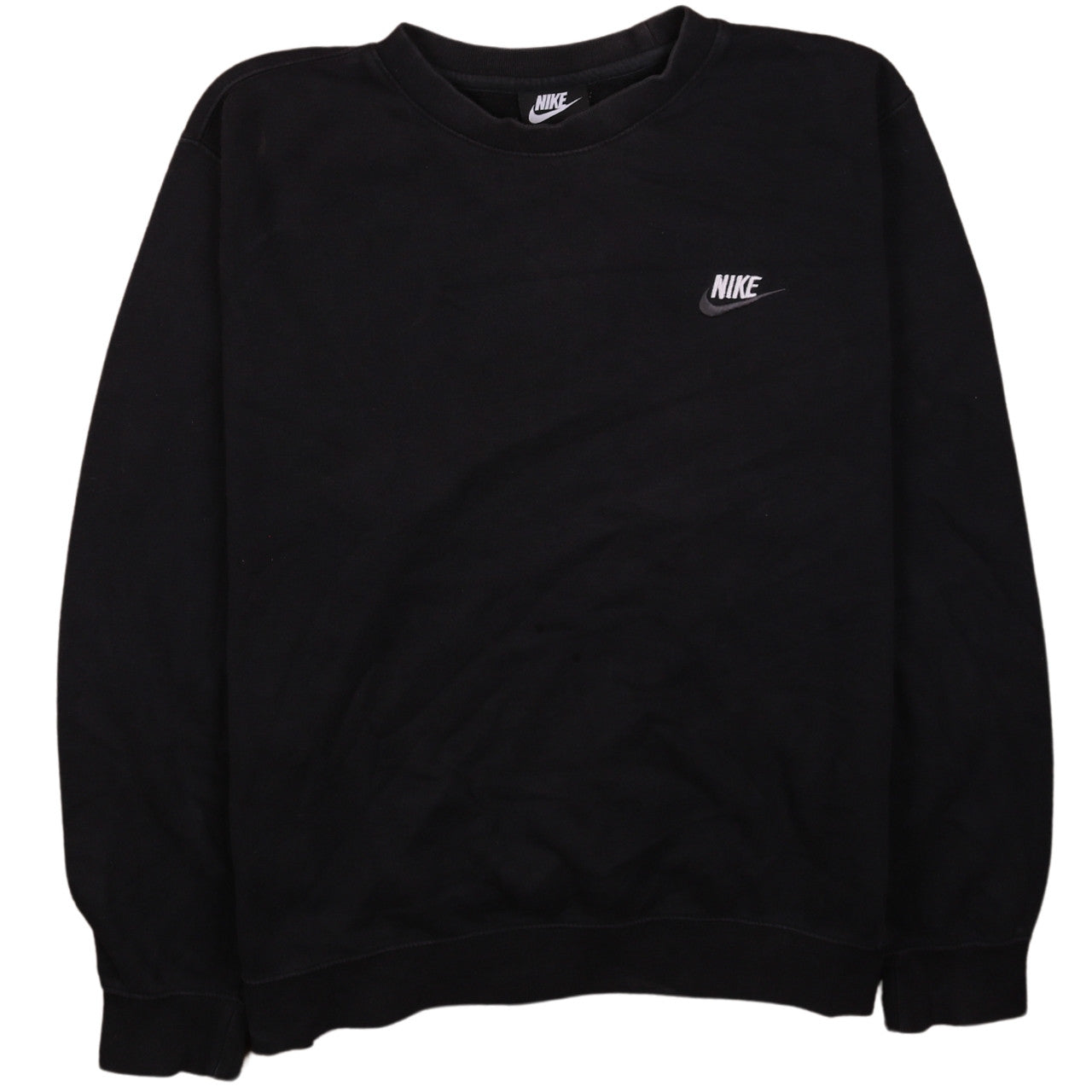 Nike Men's Black Crew Neck Fleece Sweatshirt Size M