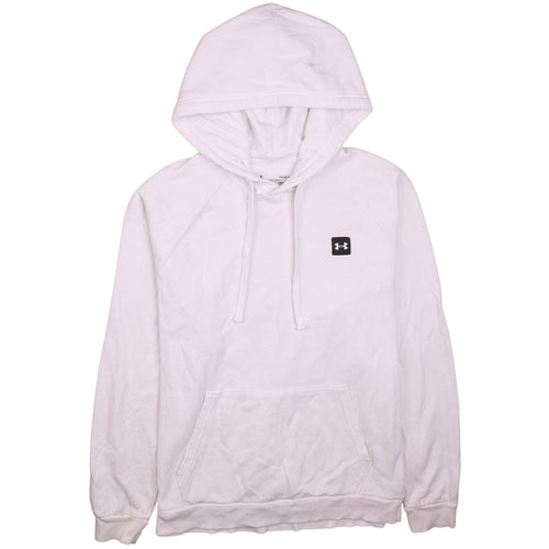 Under Armour Men's White ColdGear Pullover Hoodie Size L Loose Fit