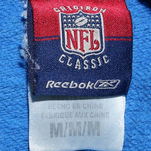 Reebok Men’s Blue Pullover Hoodie M NFL Lions Relaxed Fit Vintage