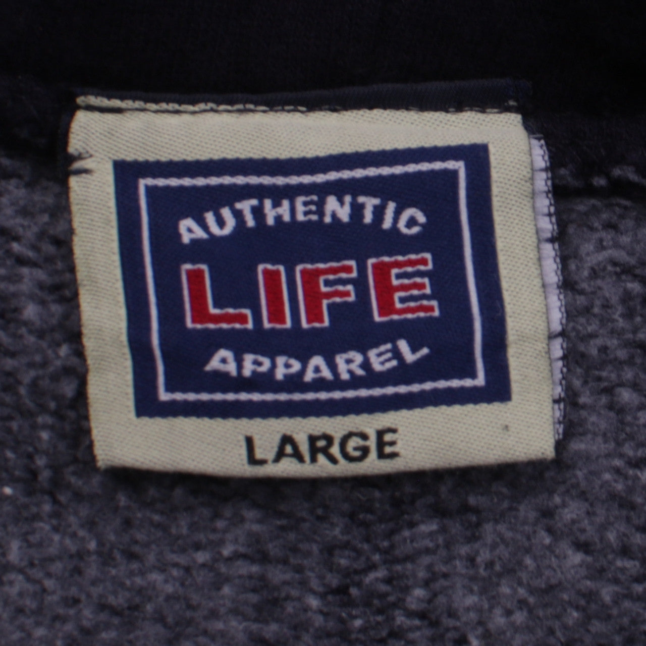Authentic Life Apparel Men's Black Full Zip Hoodie Size L