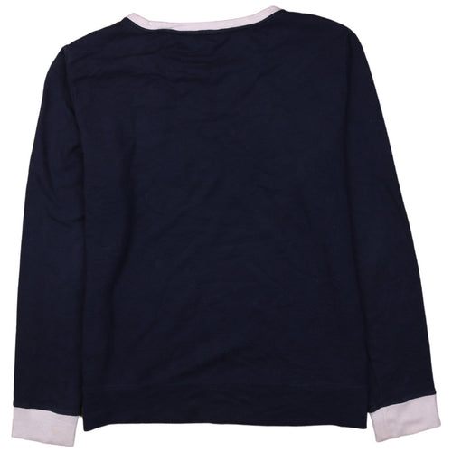 Nautica Mens Blue Long Sleeve Crew Neck Cotton T-Shirt M
