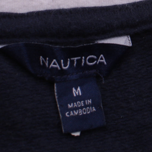 Nautica Mens Blue Long Sleeve Crew Neck Cotton T-Shirt M
