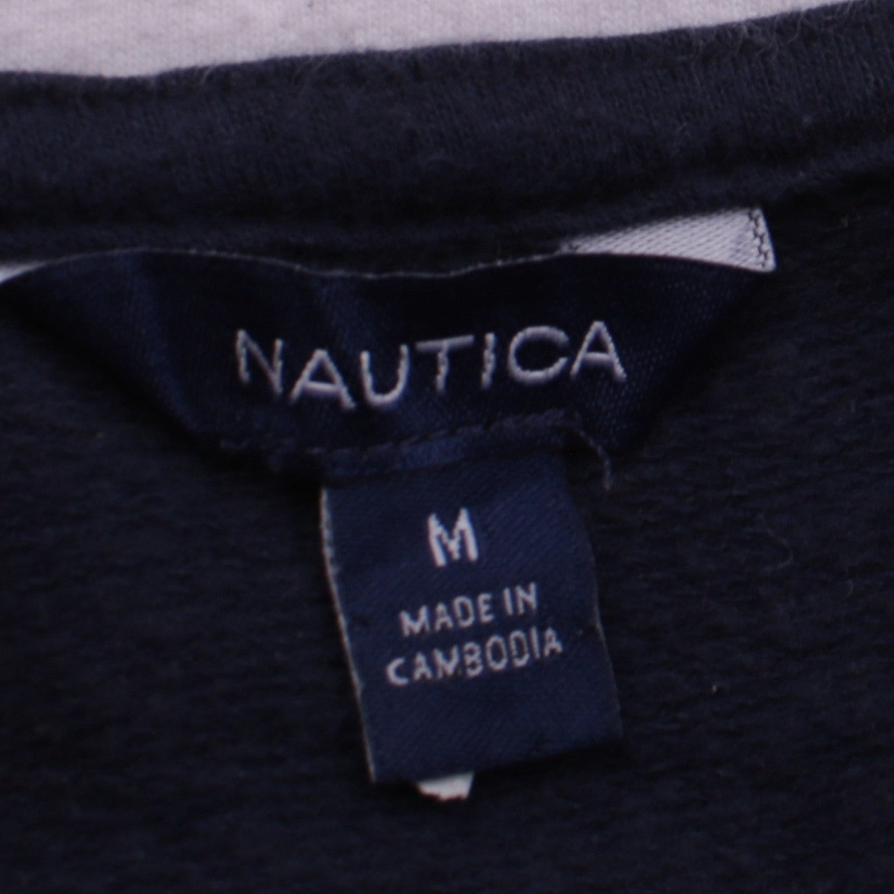 Nautica Mens Blue Long Sleeve Crew Neck Cotton T-Shirt M