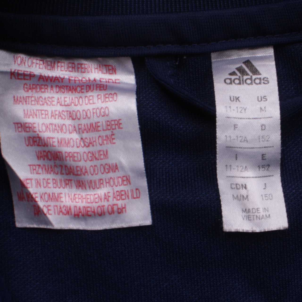 Adidas Boys Blue Full Zip Training Sweatshirt 11-12 Years
