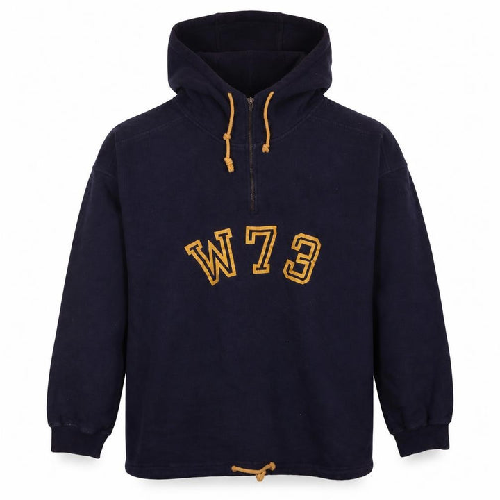 Gap Men's Blue 1/2 Zip Hoodie L W73 Vintage College Style