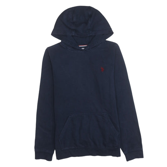 U.S. Polo Assn Boys Navy Blue Pullover Hoodie 15-16 Years Cotton Blend