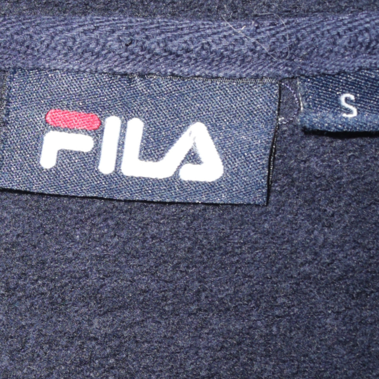 FILA Men’s Blue Pullover Hoodie S Logo Fleece Sweatshirt