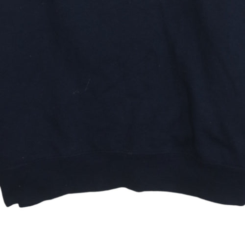 FILA Men’s Blue Pullover Hoodie S Logo Fleece Sweatshirt