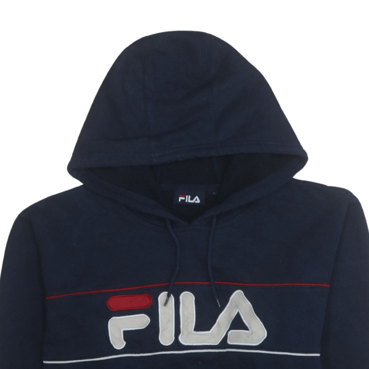 FILA Men’s Blue Pullover Hoodie S Logo Fleece Sweatshirt