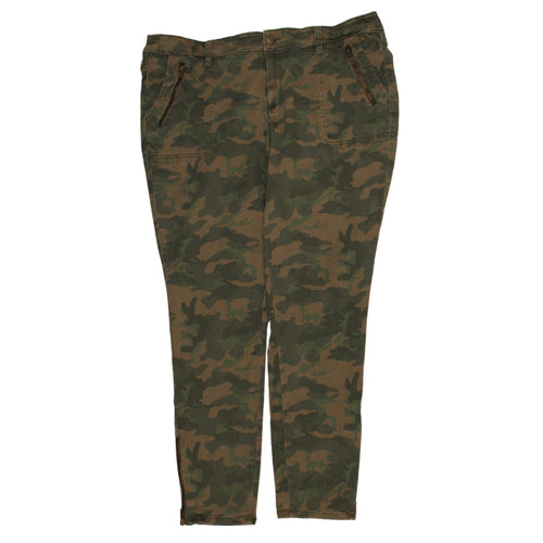 Old Navy Women's Green Camouflage Cargo Trousers Size 18