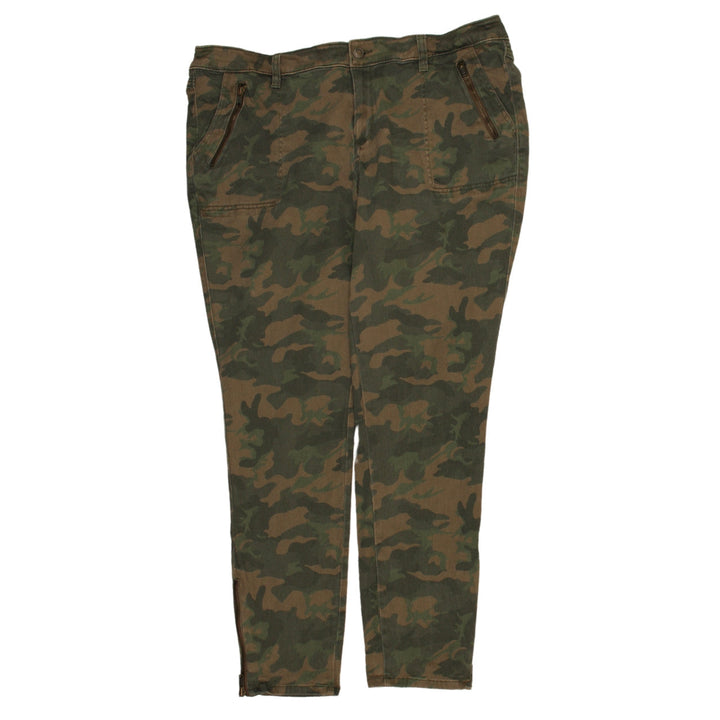 Old Navy Women's Green Camouflage Cargo Trousers Size 18