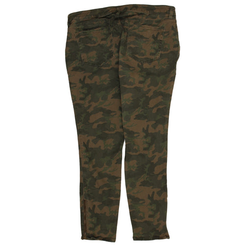 Old Navy Women's Green Camouflage Cargo Trousers Size 18