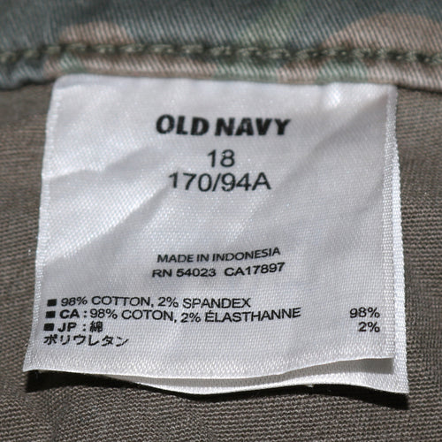 Old Navy Women's Green Camouflage Cargo Trousers Size 18