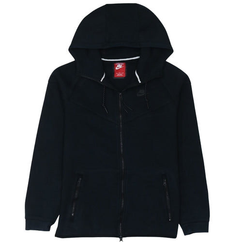 Nike Men's Black Full Zip Hoodie Size M Regular Cotton Blend