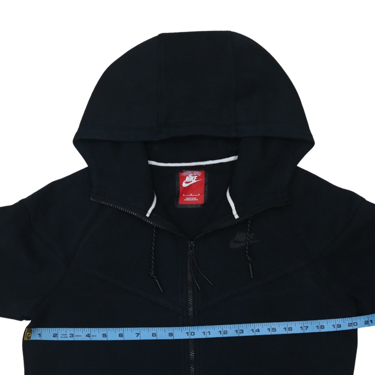 Nike Men's Black Full Zip Hoodie Size M Regular Cotton Blend