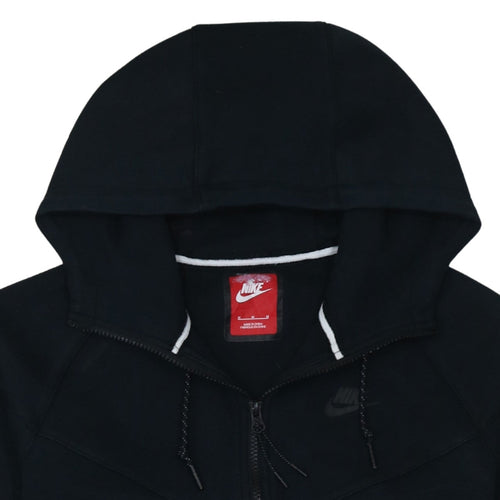 Nike Men's Black Full Zip Hoodie Size M Regular Cotton Blend
