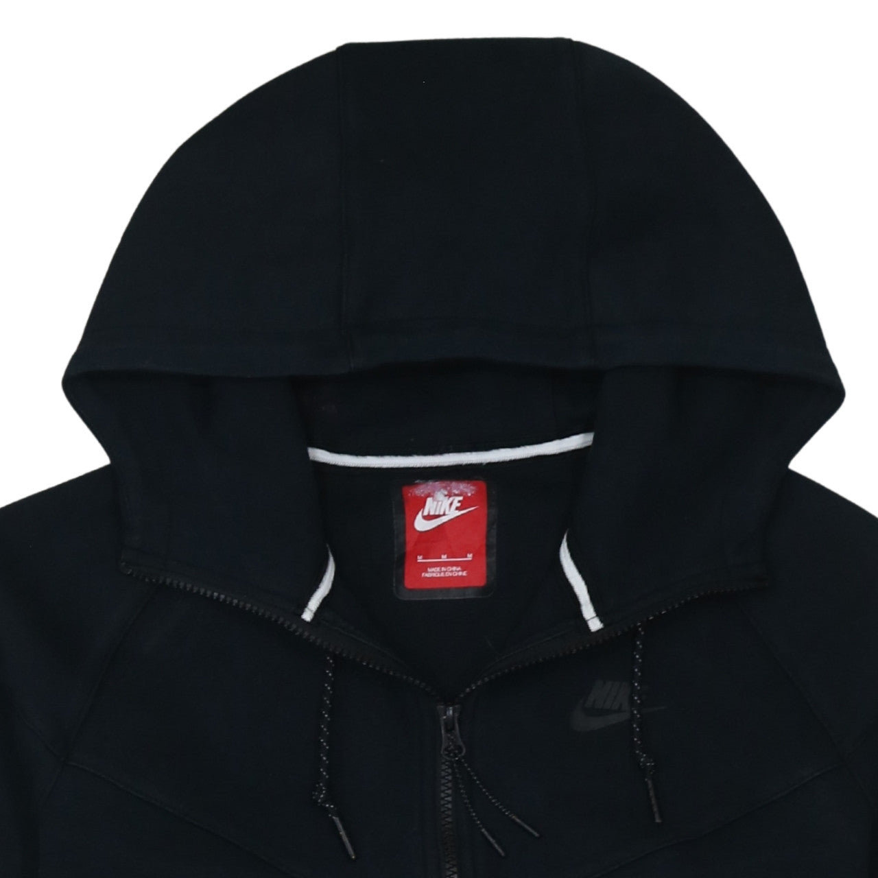 Nike Men's Black Full Zip Hoodie Size M Regular Cotton Blend
