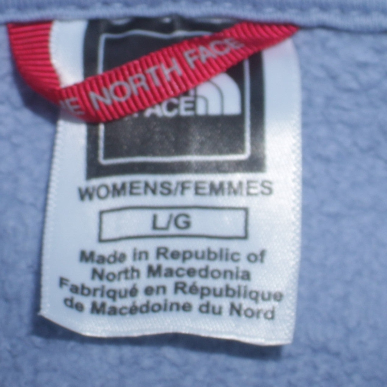 The North Face Womens Blue Pullover Hoodie Large Cotton Logo Casual