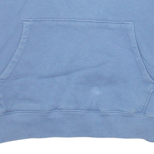 The North Face Womens Blue Pullover Hoodie Large Cotton Logo Casual