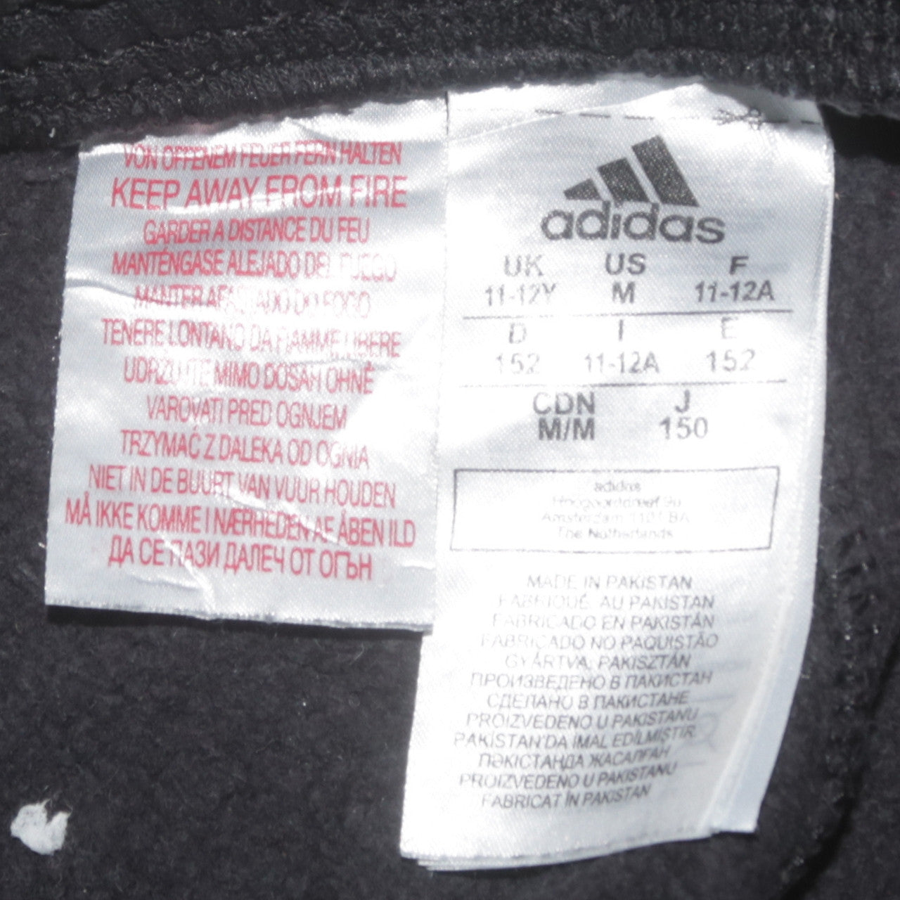 Adidas Boys Black Jogger Trousers 11-12 Years Elastic Waist Sportswear