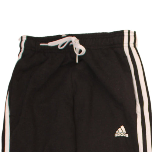Adidas Boys Black Jogger Trousers 11-12 Years Elastic Waist Sportswear