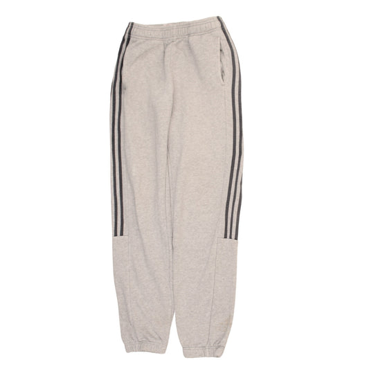 Adidas Boys Grey Jogger Trousers 13-14 Years Elastic Waist Fleece Tracksuit Bottoms