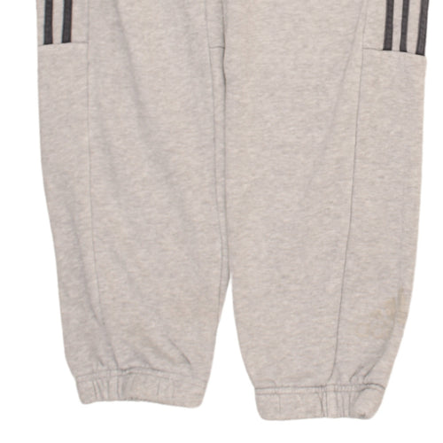 Adidas Boys Grey Jogger Trousers 13-14 Years Elastic Waist Fleece Tracksuit Bottoms