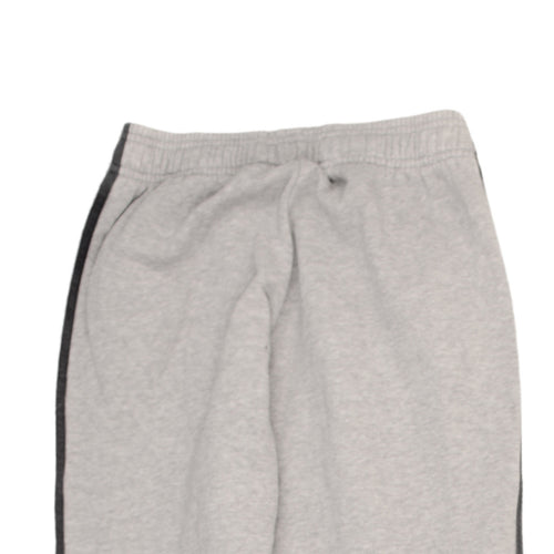 Adidas Boys Grey Jogger Trousers 13-14 Years Elastic Waist Fleece Tracksuit Bottoms