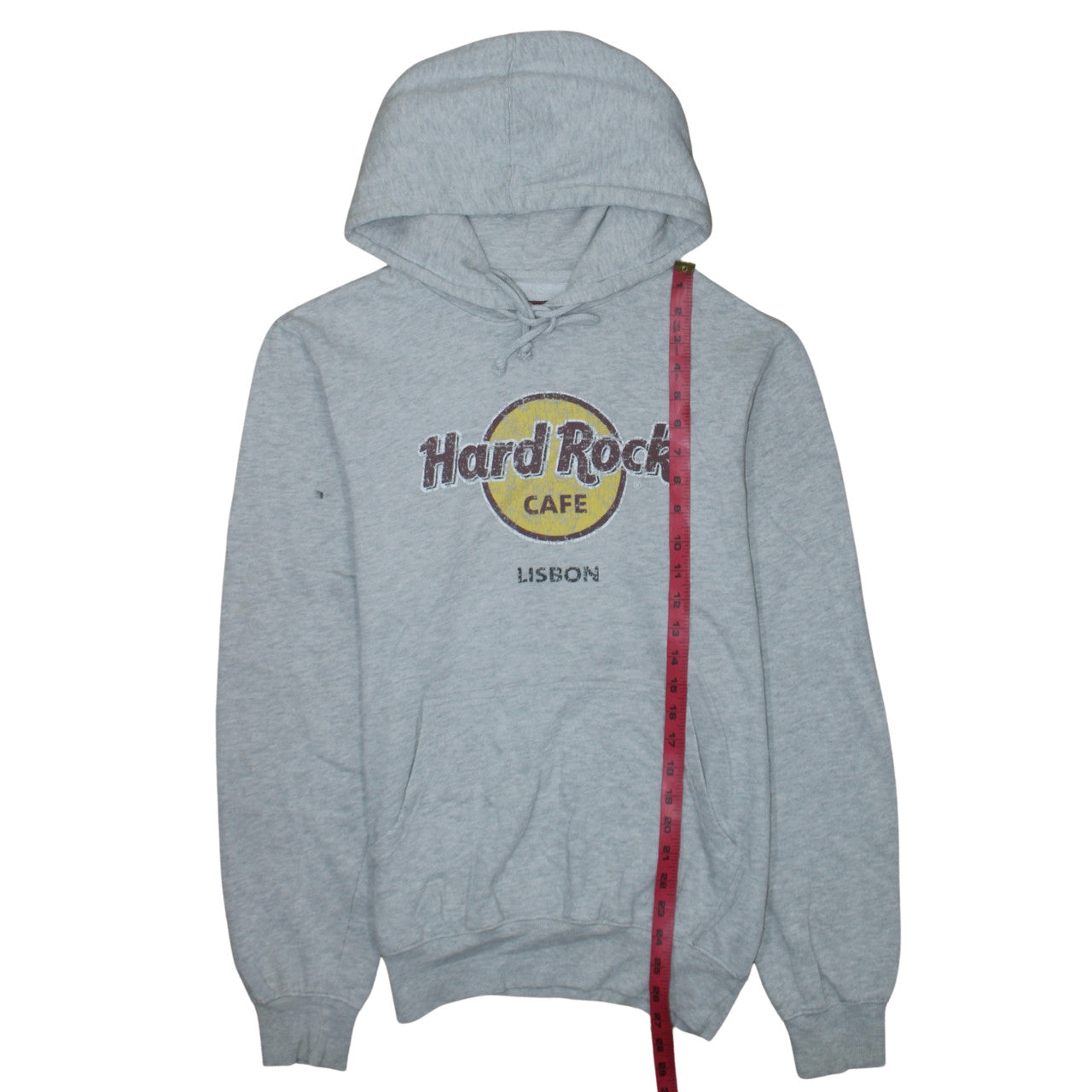 Hard Rock Cafe Lisbon Grey Pullover Hoodie Women Medium Cotton Blend