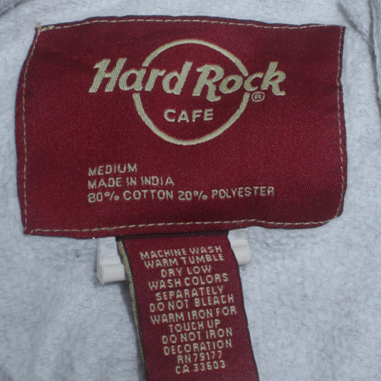Hard Rock Cafe Lisbon Grey Pullover Hoodie Women Medium Cotton Blend