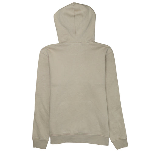 Adidas Women Beige Pullover Hoodie Size 8 Cotton Logo Casual