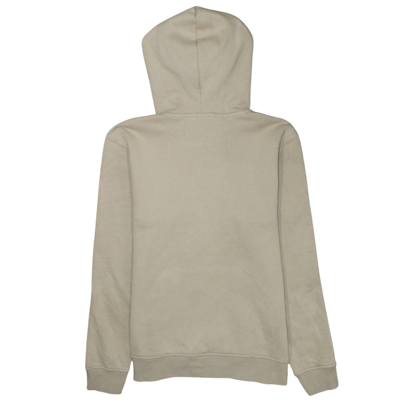 Adidas Women Beige Pullover Hoodie Size 8 Cotton Logo Casual