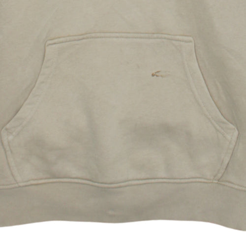 Adidas Women Beige Pullover Hoodie Size 8 Cotton Logo Casual