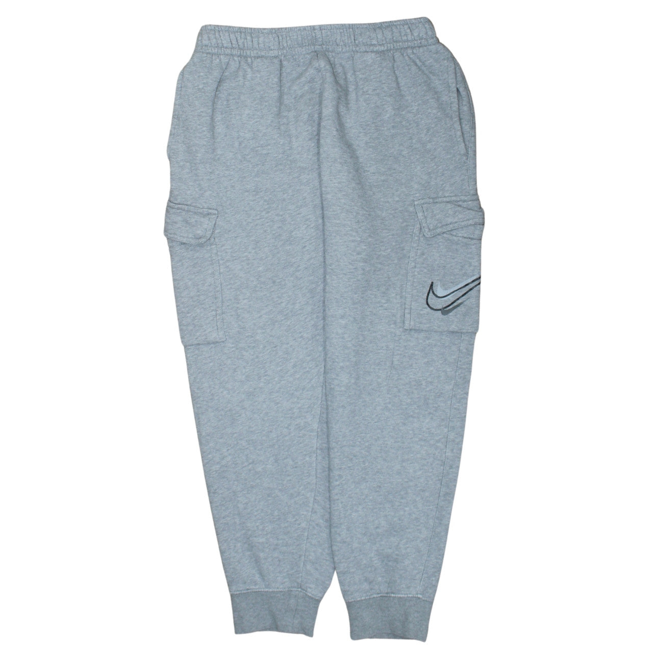 Nike Men’s Grey Cargo Jogger Trousers M Regular Fit Fleece