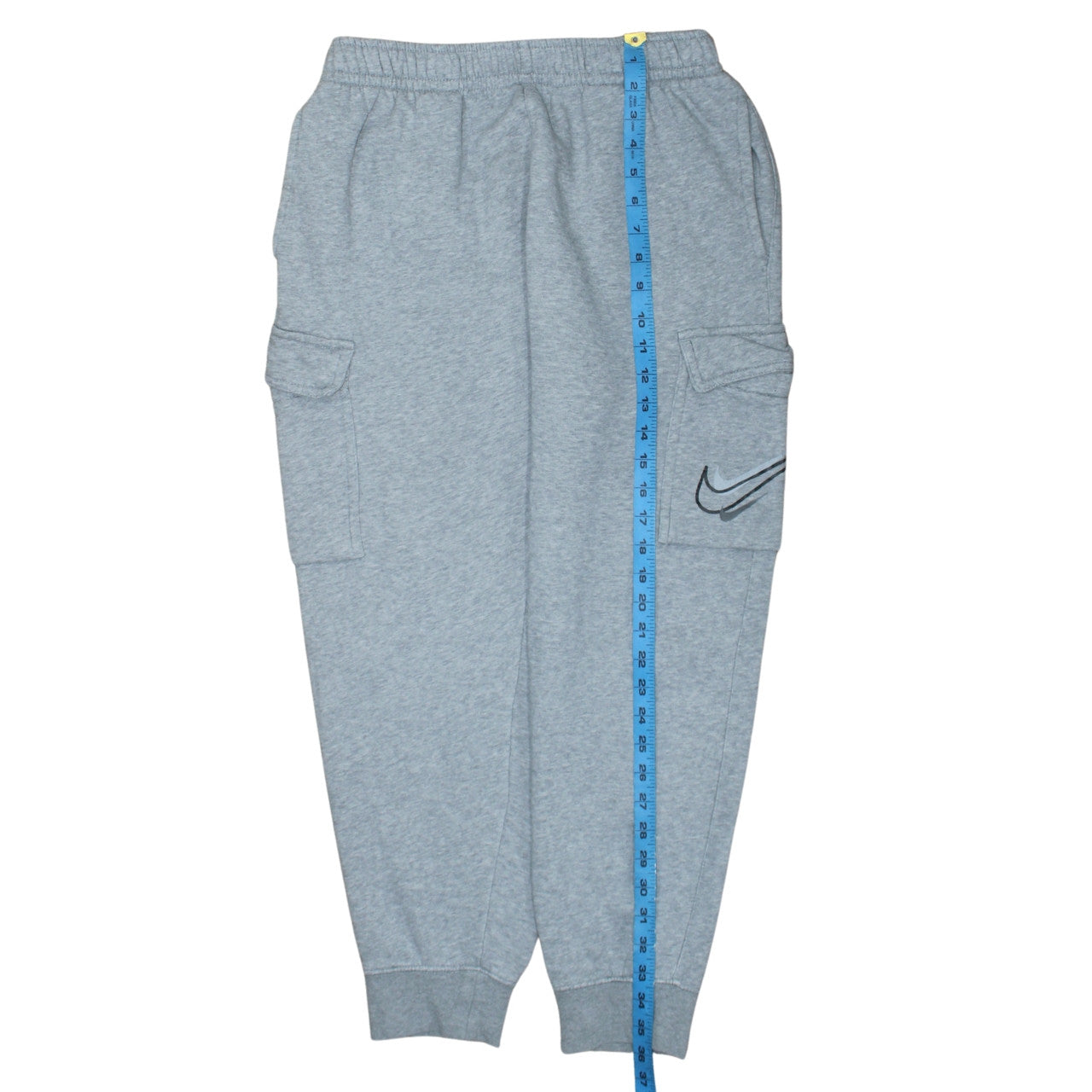 Nike Men’s Grey Cargo Jogger Trousers M Regular Fit Fleece