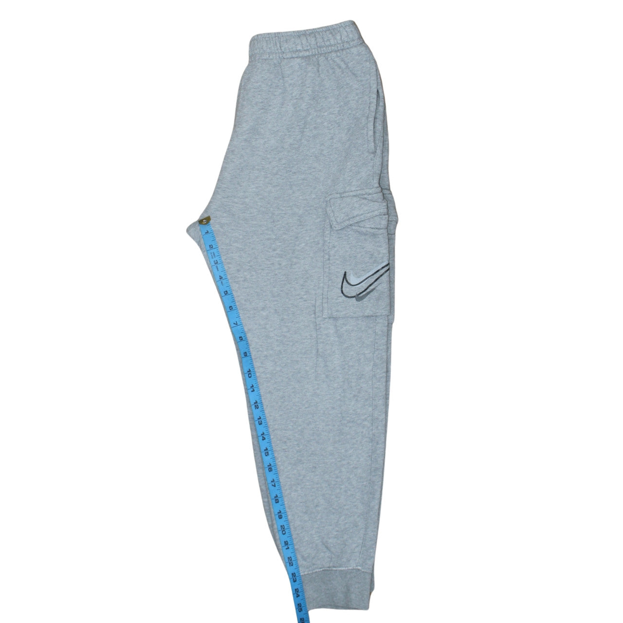 Nike Men’s Grey Cargo Jogger Trousers M Regular Fit Fleece