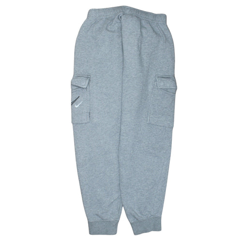 Nike Men’s Grey Cargo Jogger Trousers M Regular Fit Fleece