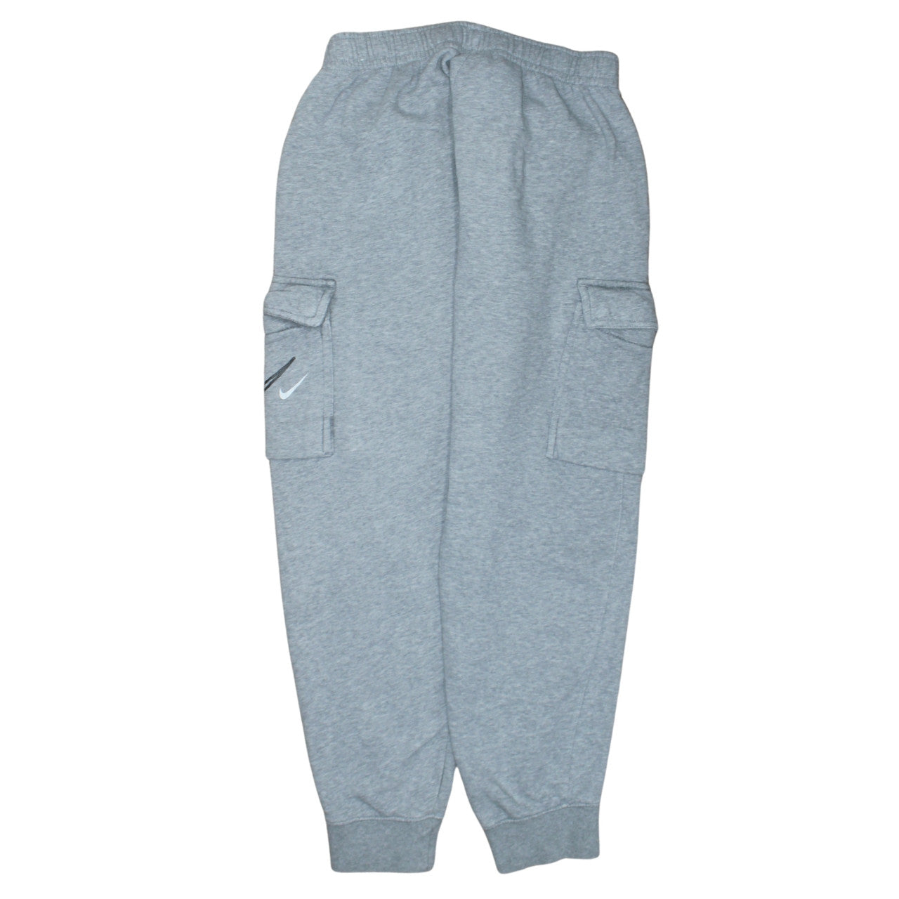 Nike Men’s Grey Cargo Jogger Trousers M Regular Fit Fleece