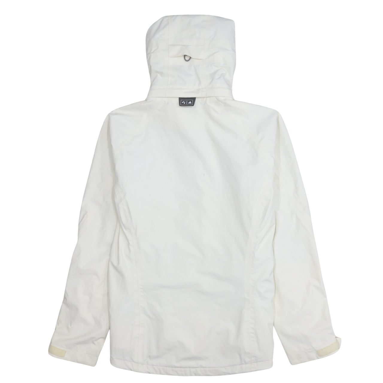Adidas Women White Waterproof Hooded Rain Jacket Size 18