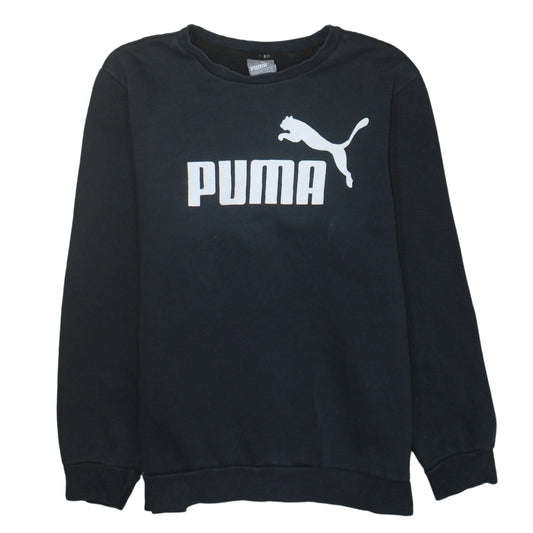 Puma Men's Black M Pullover Sweatshirt Crew Neck Logo Sportswear