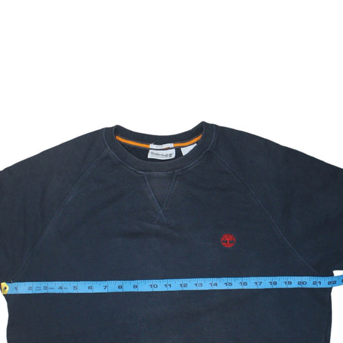 Timberland Men's Blue Crew Neck Regular Fit Cotton Sweatshirt S
