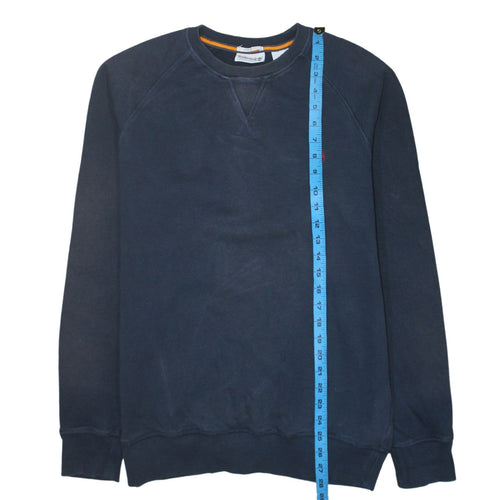 Timberland Men's Blue Crew Neck Regular Fit Cotton Sweatshirt S