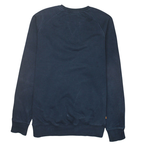 Timberland Men's Blue Crew Neck Regular Fit Cotton Sweatshirt S