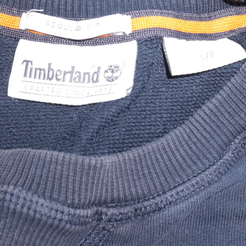 Timberland Men's Blue Crew Neck Regular Fit Cotton Sweatshirt S